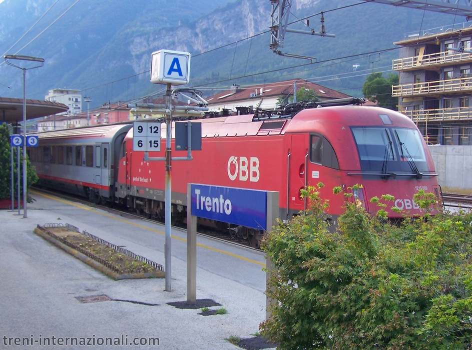 Treno EuroCity Venezia - Monaco di Baviera a Trento