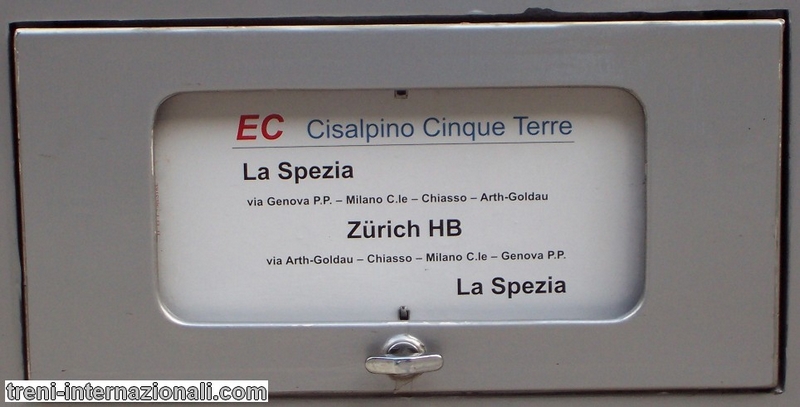 Treno EuroCity "Cinque Terre" Zurigo - La Spezia a Monterosso