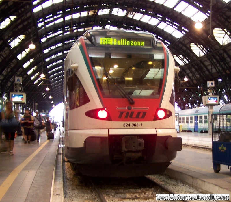 Treno Flirt Tilo a Milano Centrale per Bellinzona