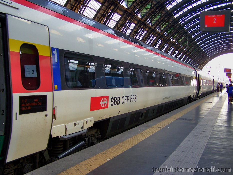 Treno EuroCity per Zurigo a Milano