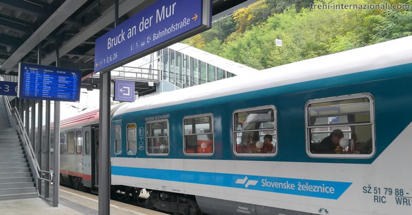 Treno EuroCity 151 "Emona" Vienna - Lubiana a Bruck an der Mur