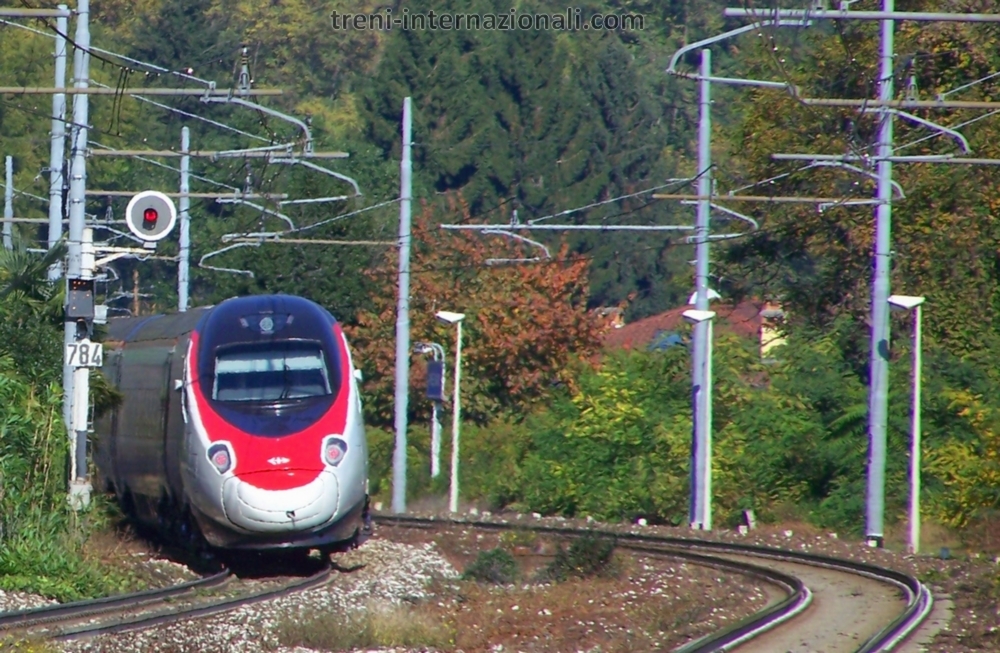 Treno EuroCity Milano - Basilea a Meina