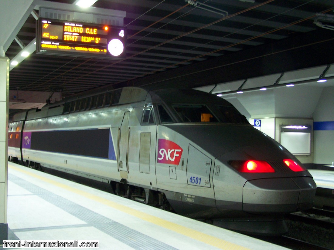 Treno EuroCity TGV "Alexandre Dumas" Parigi-Milano a Torino