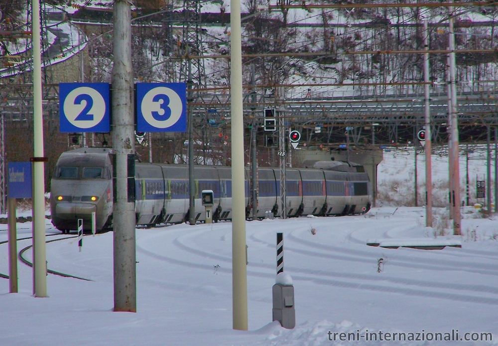 Treno EuroCity TGV Milano - Parigi a Salbertrand