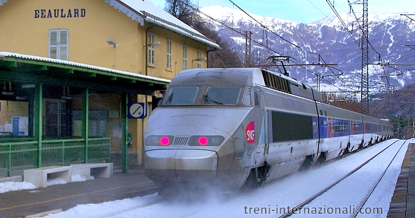 Treno TGV Parigi - Milano a Beaulard (To).