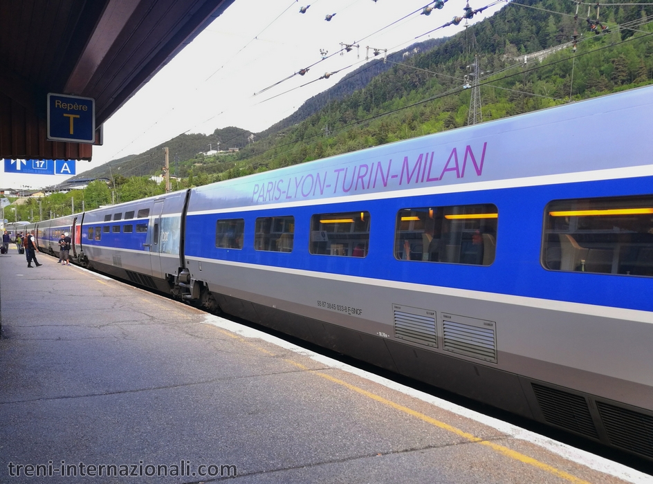 Treno EuroCity TGV Parigi - Milano a Modane