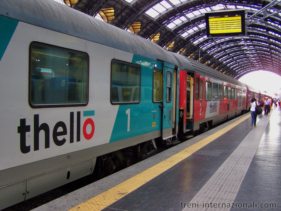 Treno EuroCity Thello per Marsiglia a Milano Centrale