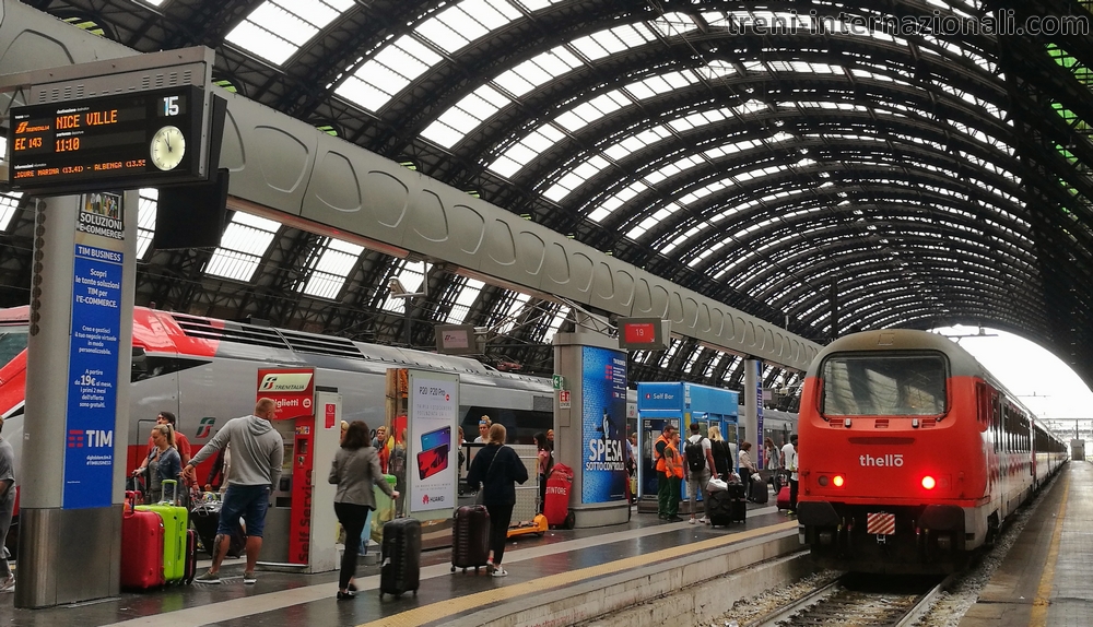 Treno EuroCity Thello per Nizza a Milano.