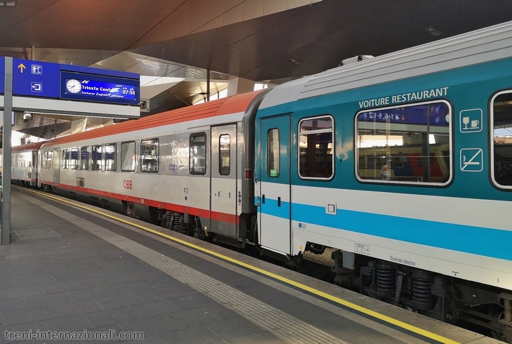 Il treno EuroCity "Emona" Vienna - Lubiana - Trieste