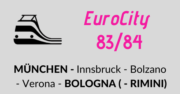 Treno EuroCity Monaco di Baviera - Bologna (-Rimini)
