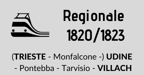 Treno Regionale Trieste - Udine - Villaco