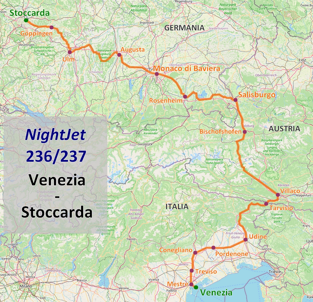 Nightjet 236/237 Venezia - Stoccarda
