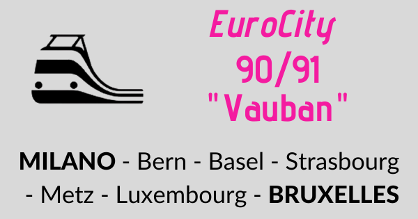 Treno EuroCity "Vauban" da Milano a Bruxelles