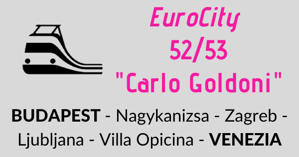 EuroCity Carlo Goldoni Budapest - Venezia